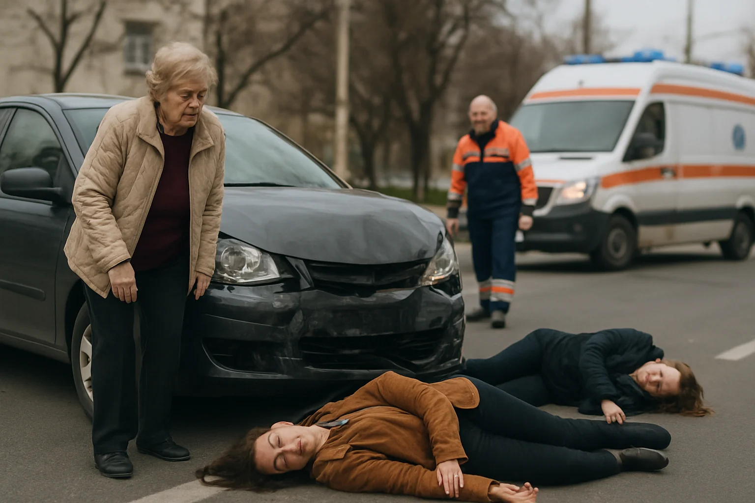 Accident grav în Ploiești: șoferiță de 76 de ani lovește două femei