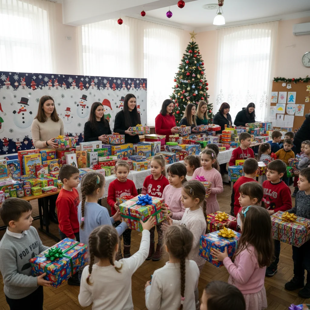 Cadouri de Crăciun pentru preșcolarii și elevii din Plopeni