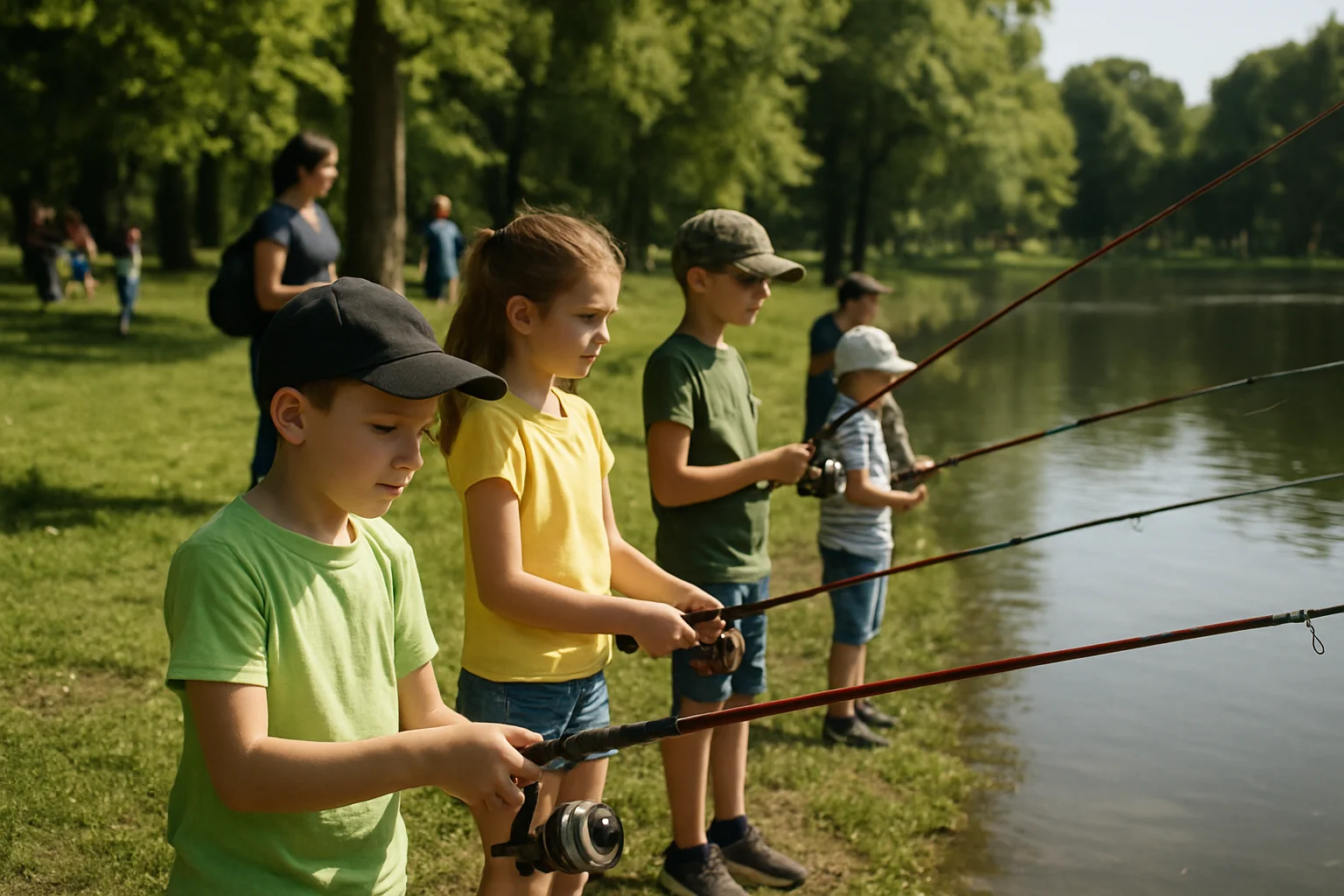 Concurs de pescuit pentru copii la Parcul Stere din Bucov