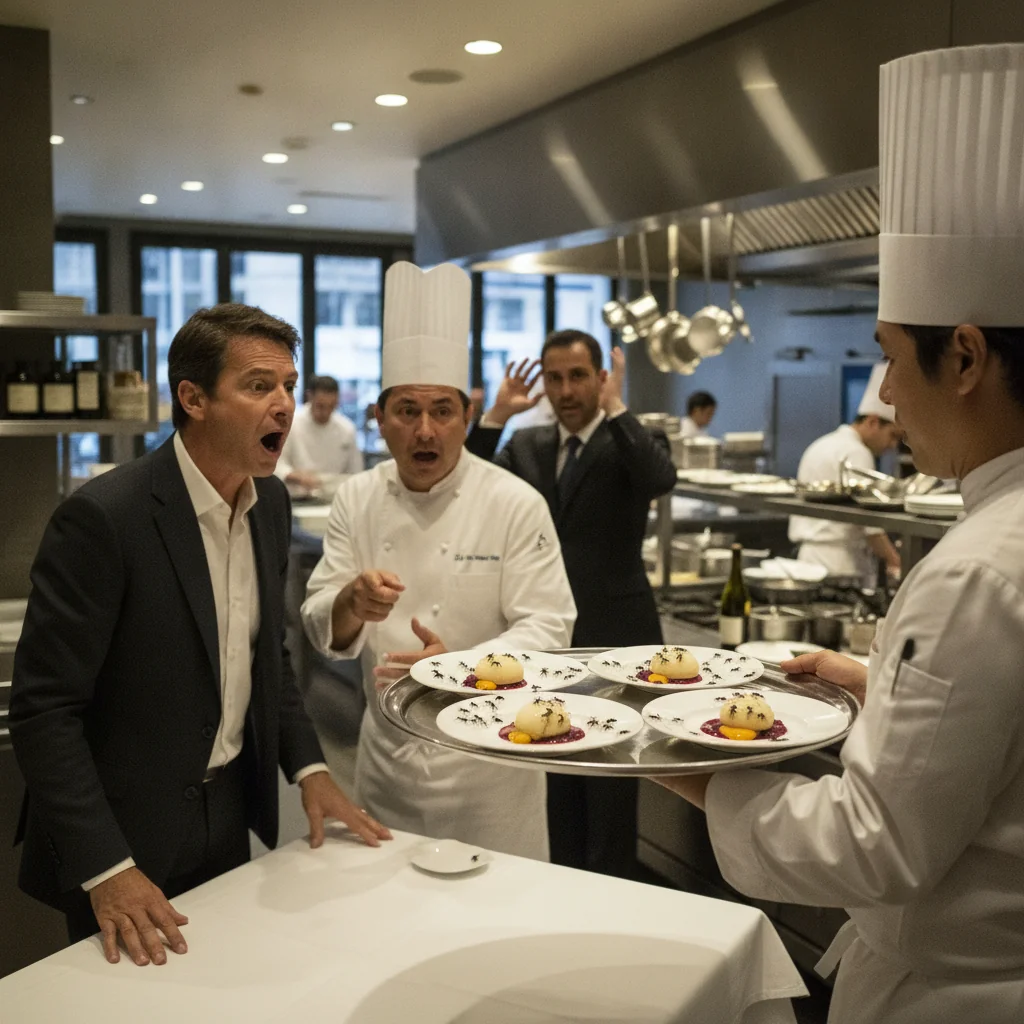 Furnici cu metale grele, servite la restaurant
