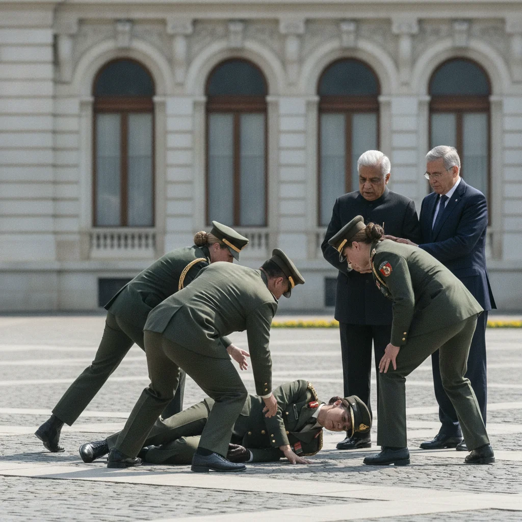 Militar a leșinat la Cotroceni, în timpul vizitei președintelui Indiei