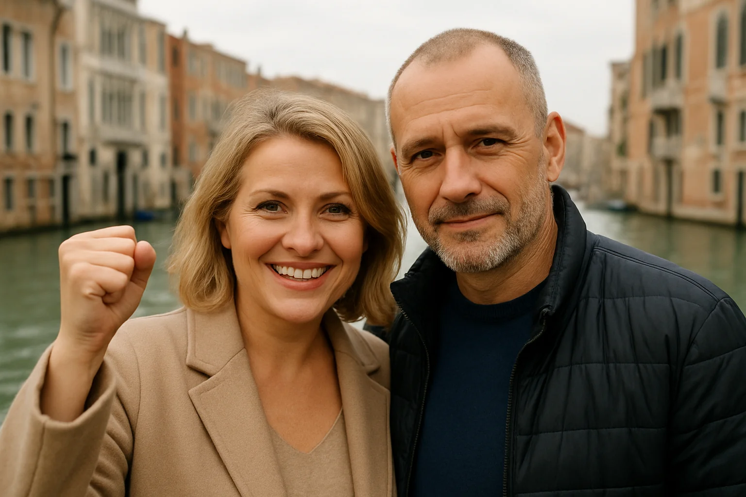 Mirela Vaida și soțul, escapadă romantică la Veneția pentru 17 ani de căsnicie