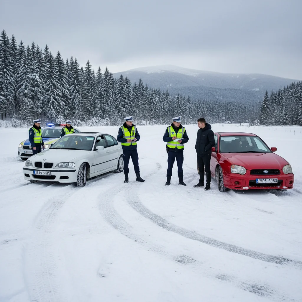 Nouă șoferi sancționați pentru drifturi pe zăpadă în Prahova. Măsuri aplicate și în Ploiești