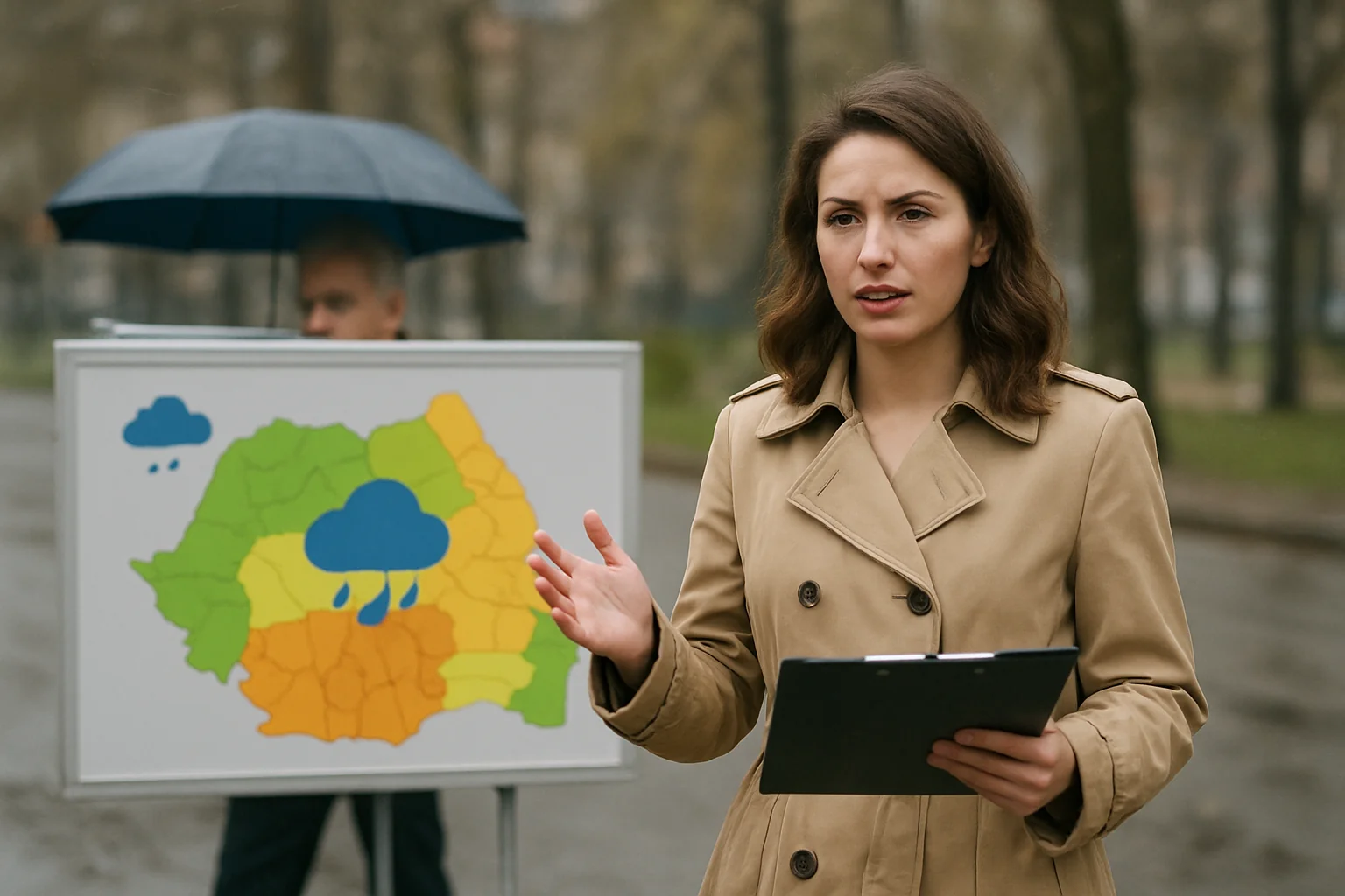 Ploi în jumătate de țară și vânt puternic în mai multe județe