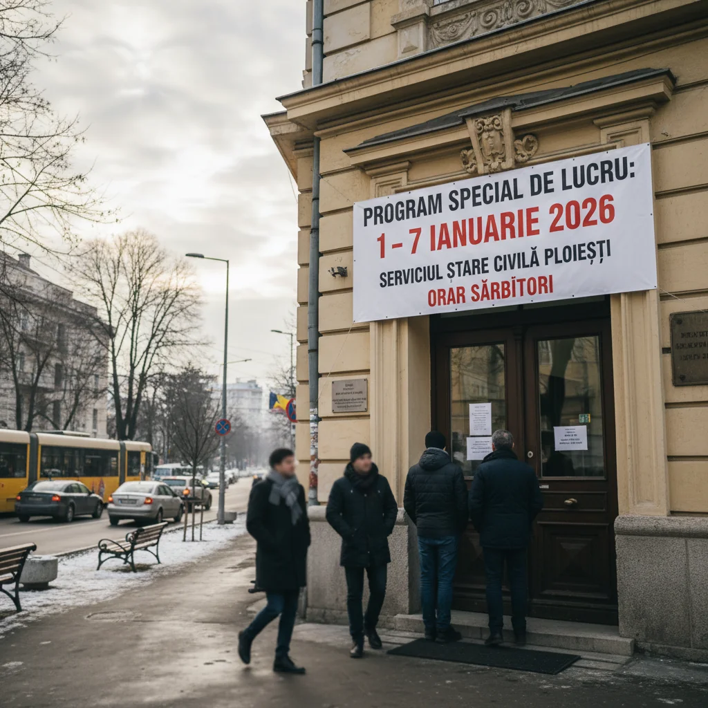 Program special la Stare Civilă Ploiești în perioada 1–7 ianuarie 2026