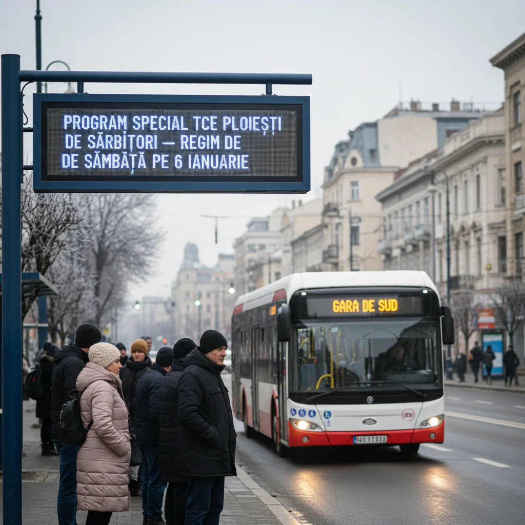 Programul TCE Ploiești de sărbători: regim de sâmbătă pentru traseele urbane pe 6 ianuarie